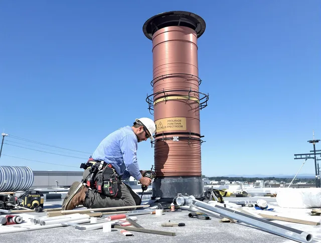 Installed chimney liner by Colorado Springs Chimney Sweep in Colorado Springs, CO