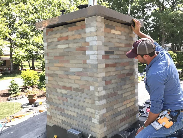 Colorado Springs Chimney Sweep completing a modern chimney remodel in Colorado Springs, CO