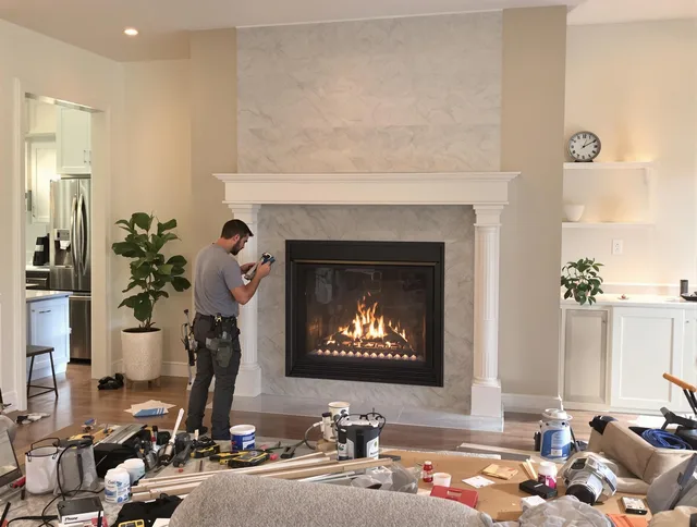 Newly installed fireplace by Colorado Springs Chimney Sweep in Colorado Springs, CO