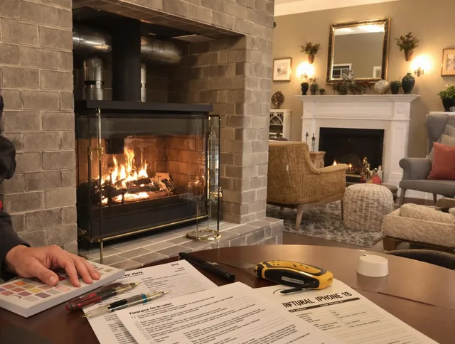 Colorado Springs Chimney Sweep verifying fireplace safety measures in Colorado Springs, CO